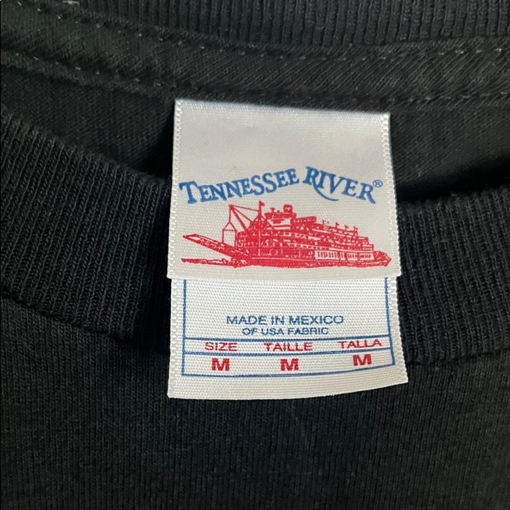 Men's Black Graphic Tee with Historical Design - Picture 2 of 3
